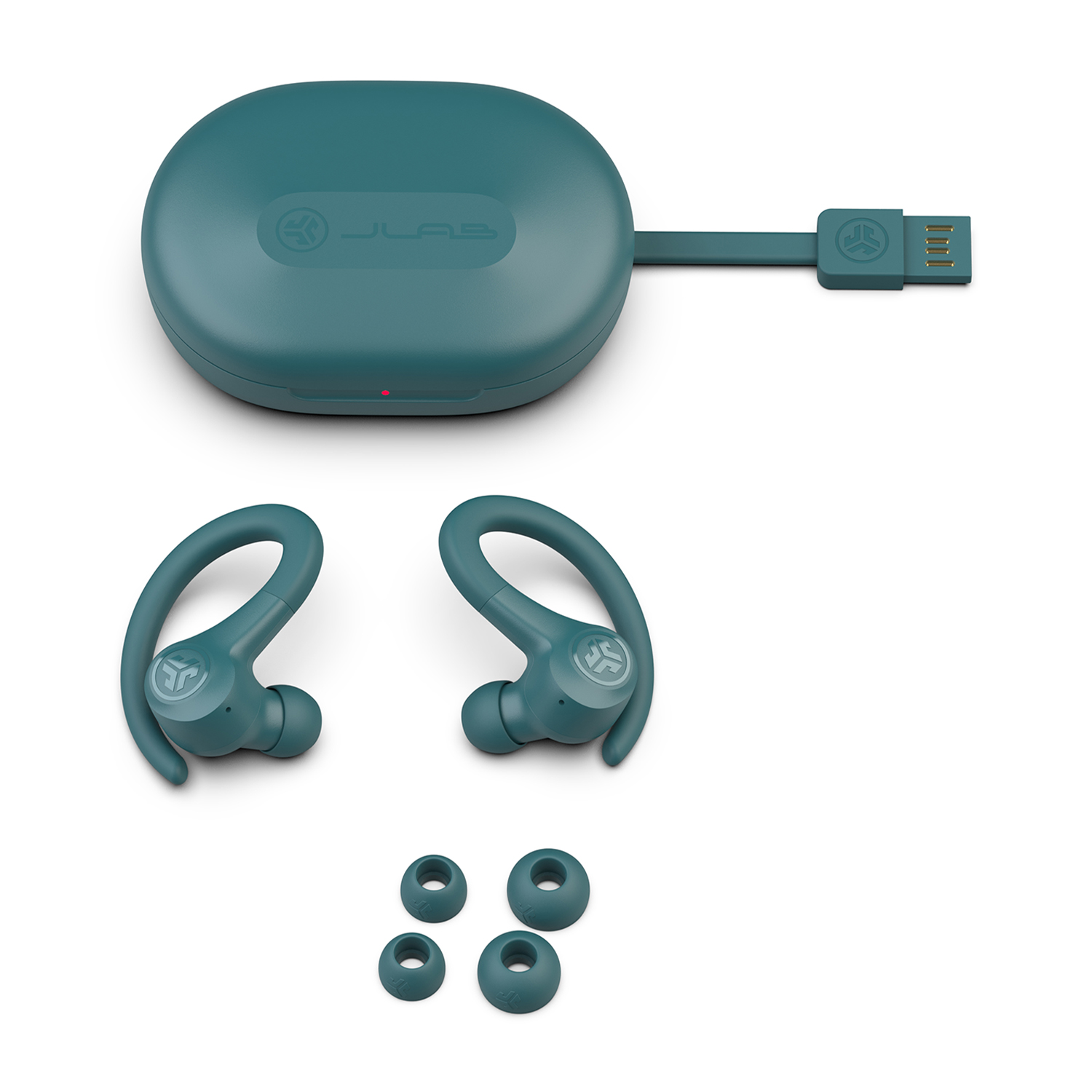 Auricolari wireless, custodia e punte extra.