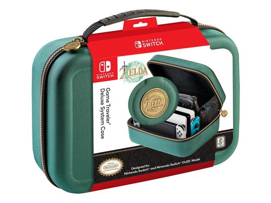 NACON Game Traveler Deluxe System Case - Zelda - Custodia per il trasporto (Verde)