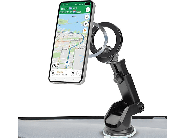 Uchwyt na smartfona SBS TESUPMAGRINGEXT na deskę rozdzielczą i szybę, kompatybilny z MagSafe - czarny – zdjęcie 2