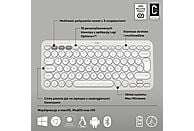 Klawiatura bezprzewodowa LOGITECH Pebble Keys 2 K380s Biały 920-011852