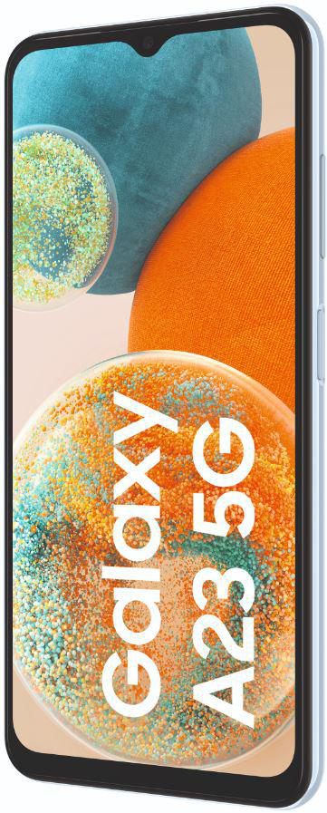 Samsung Galaxy A23 5G Smartphone, farbenfrohes Design.