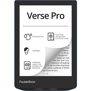 POCKETBOOK Verse Pro Zwart - 6 inch - 16 GB (ongeveer 12.000 e-books) - Spatwaterbestendig