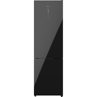 Frigorífico combi - Cecotec Bolero CoolMarket 356 Black Glass D, Total No Frost, 200 cm, 356 l, Inverter Plus, Puertas de cristal, Black Glass