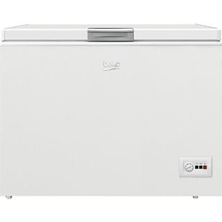 Congelador horizontal - Beko HSM30031, 298 l, 86 cm, SuperFreeze, Blanco