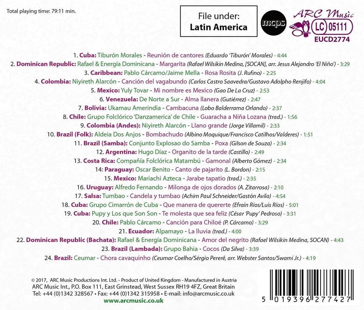 Ein Blatt mit der Titelliste des Albums 