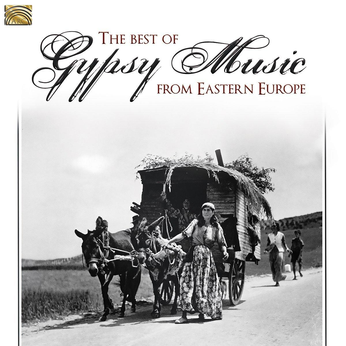 Albumcover mit Text 'The Best of Gypsy Music From Eastern Europe', Schwarzweiß-Foto.