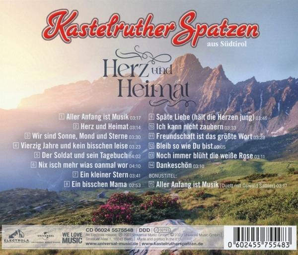 Albumcover mit Berglandschaft und Trackliste. Deutscher Text. Der Albumtitel ist rot.