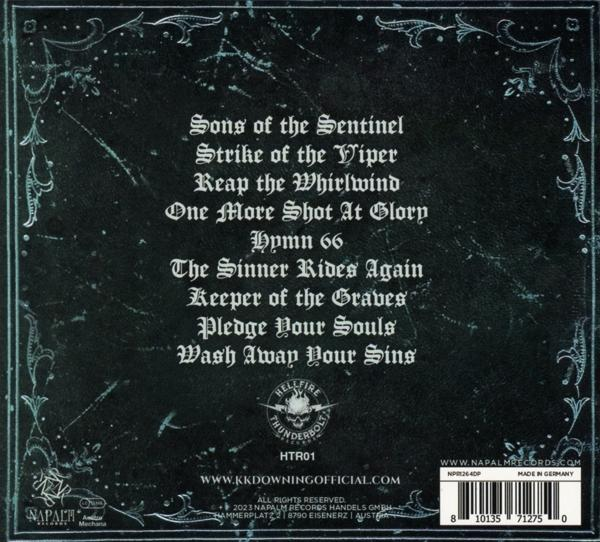 Rückseite einer CD mit Songtiteln und Credits.