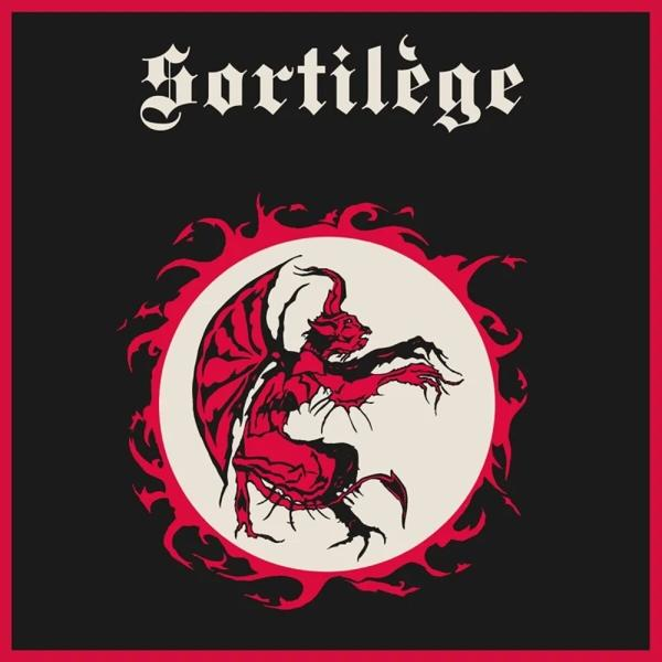 Ein roter Dämon in einem weißen Kreis, umgeben von Flammen, auf schwarzem Hintergrund.