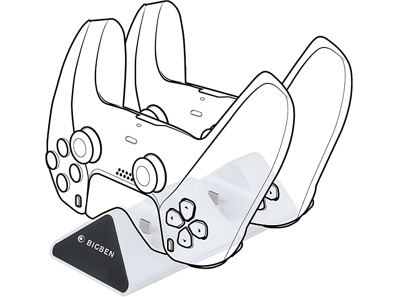 MediaMarkt, Big Ben Usb Dual-Charger V2, Ladestation, Weiss/Schwarz, Gaming & VR, Playstation, PS5 Zubehör, weiteres PS5 Zubehör, BB006414