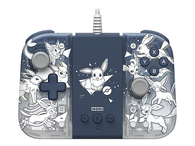 HORI Split Pad Compact Attachment Set für Nintendo Switch (Eevee Evolutions) - Controller (Blau/Weiss/Grau)