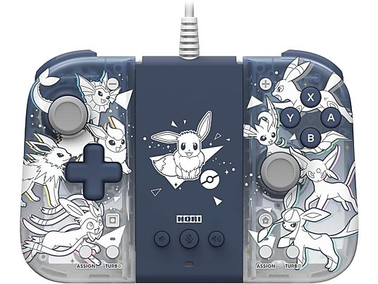 HORI Ensemble de fixation compact Split Pad pour Nintendo Switch (Eevee Evolutions) - Contrôleur (Bleu/Blanc/Gris)