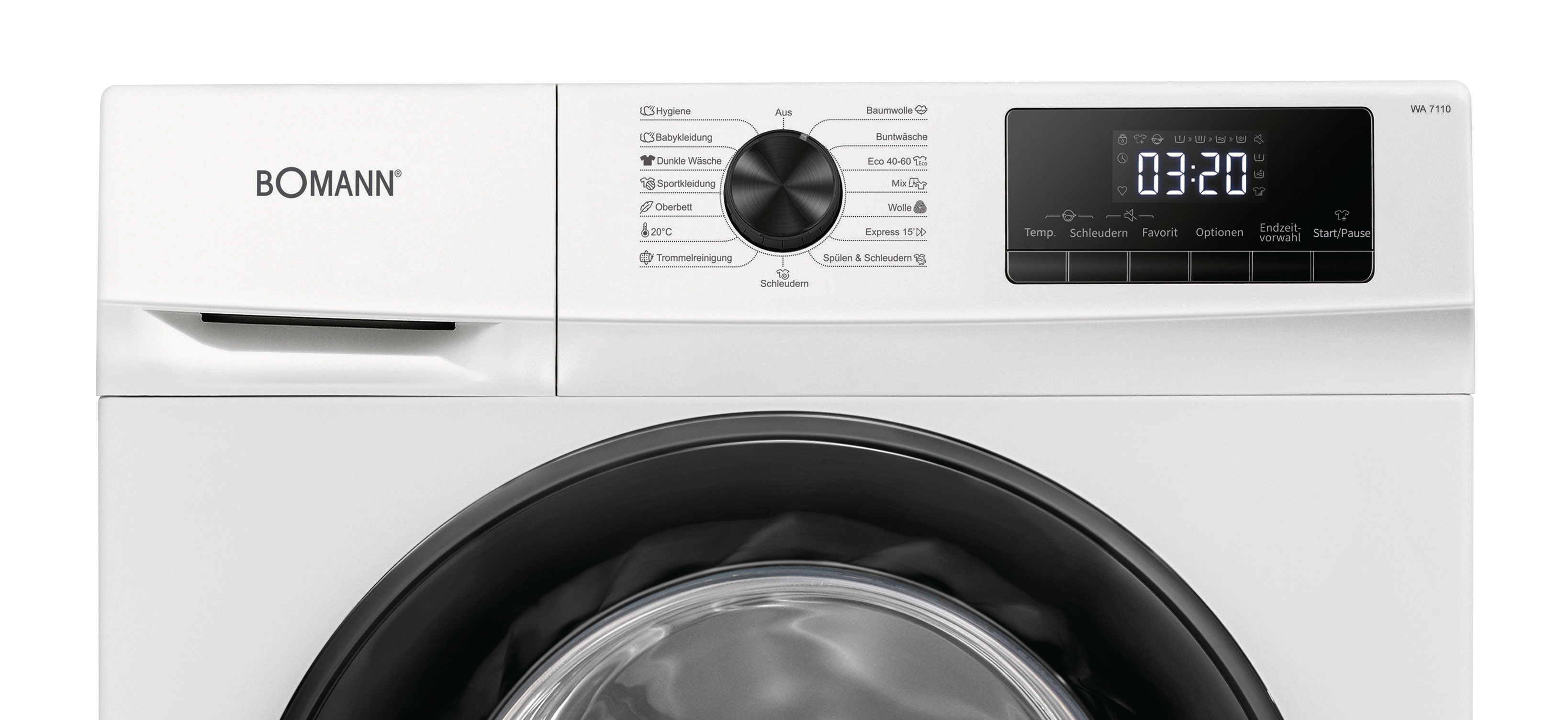 BOMANN WA 7110 W Waschmaschine (10 kg, 1400 U/Min., A, Zulauffilter )