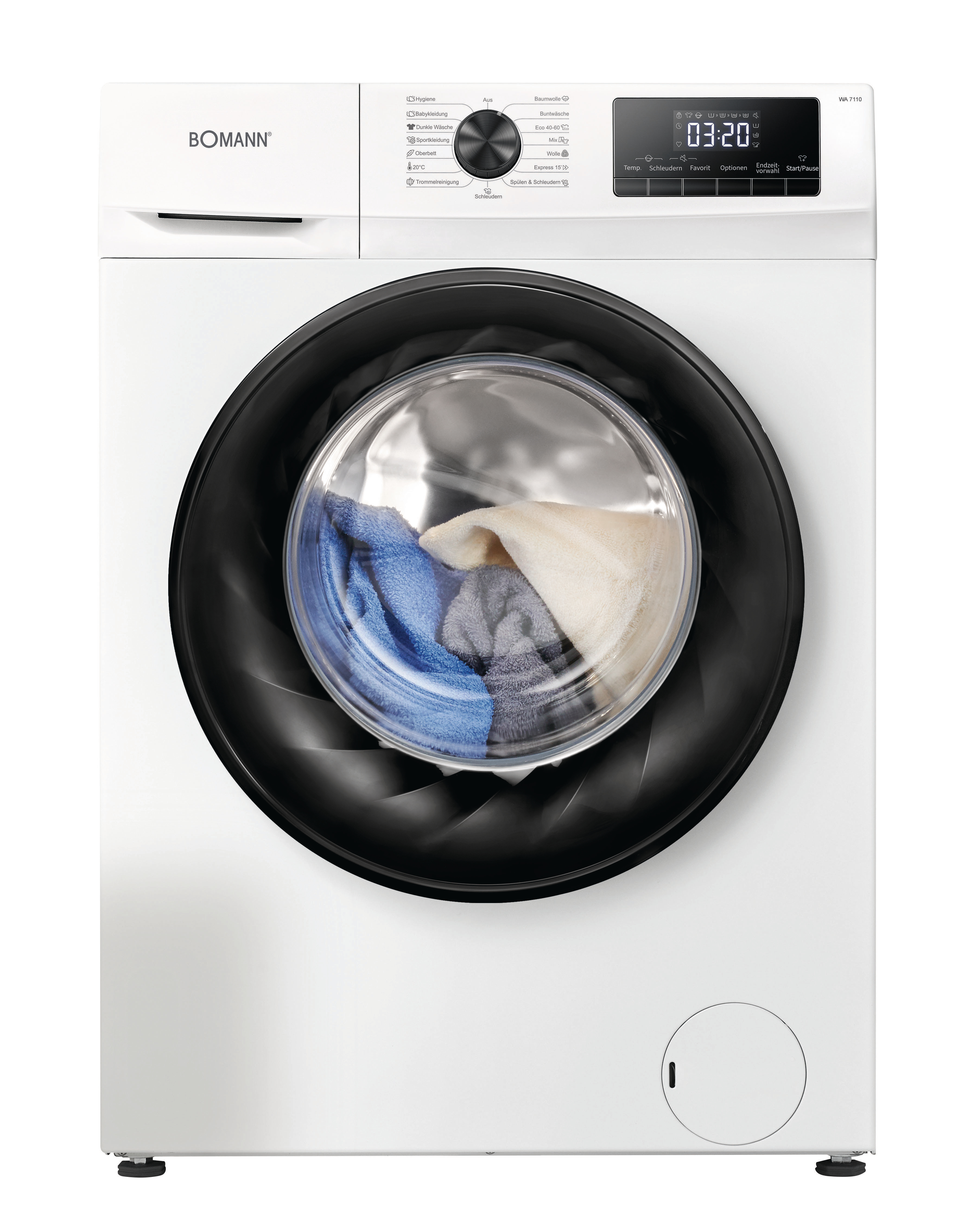 BOMANN WA 7110 W Waschmaschine (10 kg, 1400 U/Min., A, Zulauffilter )