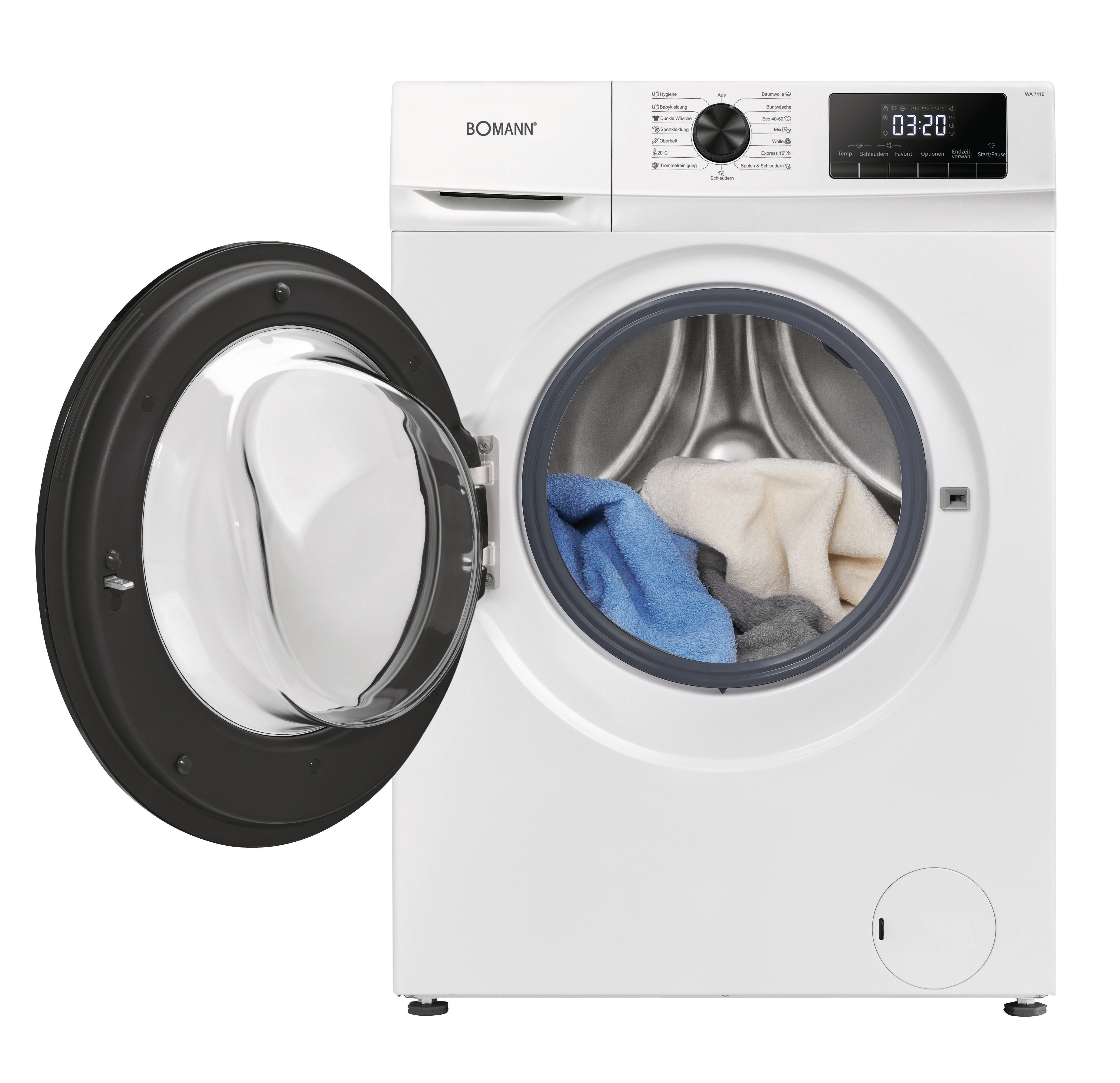 BOMANN WA 7110 W Waschmaschine (10 kg, 1400 U/Min., A, Zulauffilter )