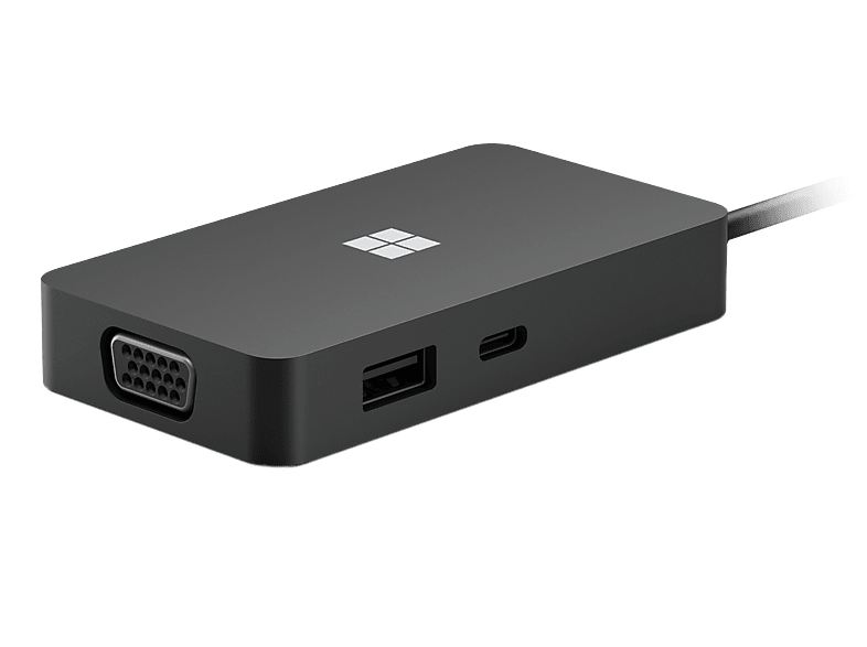 MediaMarkt, Microsoft Surface Usb-C, Travel Hub, Schwarz, Computer & Software, Kabel, HDMI Kabel / Adapter, 161-00002