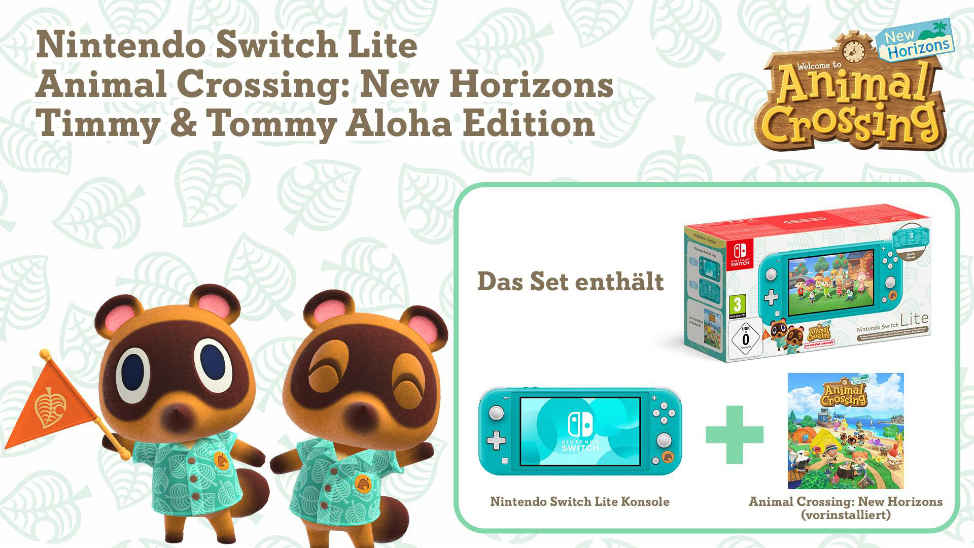 NINTENDO Switch Lite Animal Crossing: New Horizons Timmy & Tommy Aloha Edition