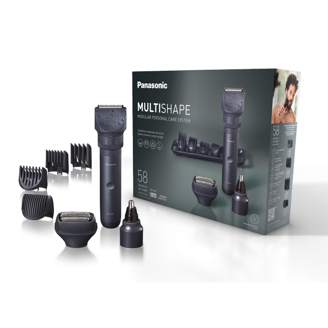 PANASONIC XSHAPE PACK 1 CEEG Multishape szakáll-haj-test-orrszőrzet nyíró és borotváló készlet, fekete