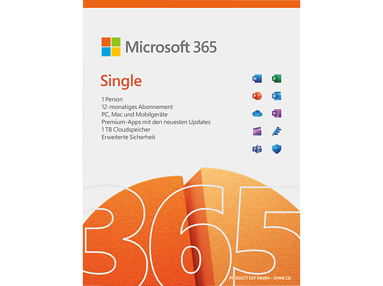 Microsoft 365 Single 1 Person / Jahr, für PC, Mac, iPad, iPhone und Android-Geräte - [PC]