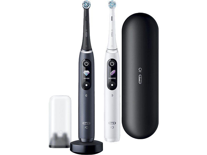 ORAL-B 80375900 iO8 Elektromos fogkefe duopack, fekete/fehér