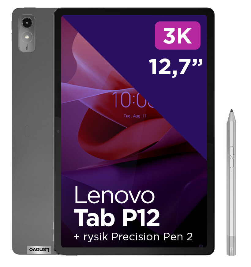 Tablet Lenovo Tab P12 z piórem i wyświetlaczem 3K.