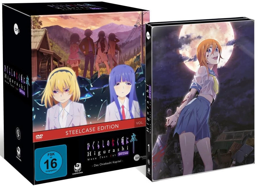 DVD-Box-Set mit farbenfroher Anime-Kunst auf den Hüllen und Seiten.