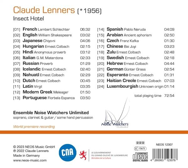 CD-Albumcover mit Songtiteln und Interpretenangaben in mehreren Sprachen.