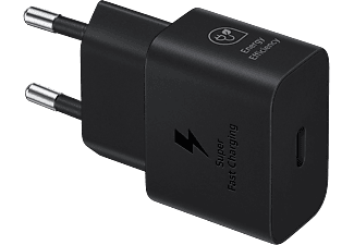 SAMSUNG Hálózati töltő adapter USB-C csatlakozóval, 25W, fekete (EP-T2510NBEGEU)