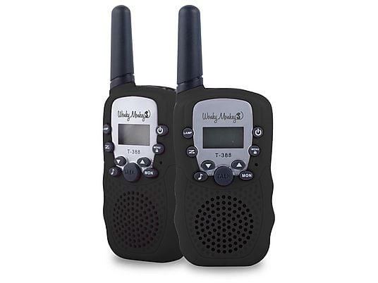 WONKY MONKEY Walkie Talkie voor kinderen Zwart (WT-335BL)