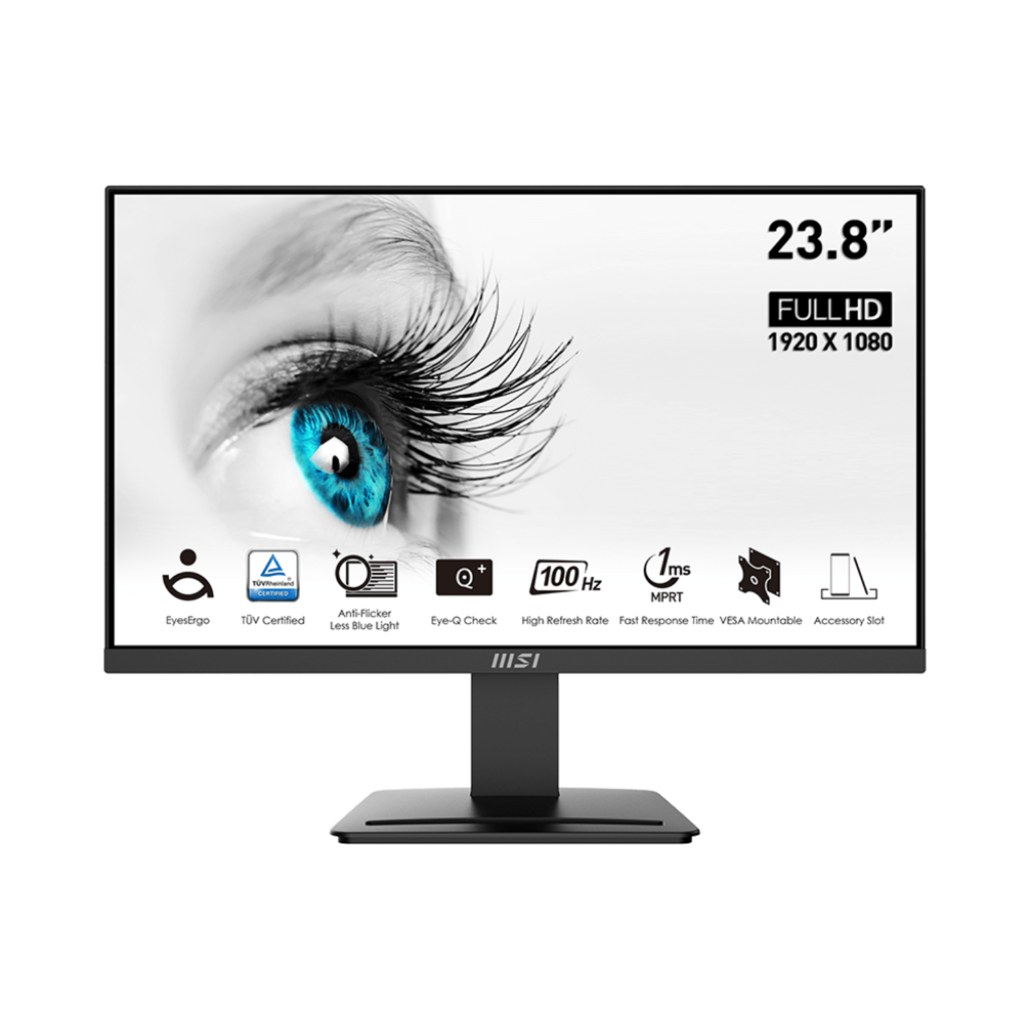 MSI モニター PRO MP2412 23.8インチ　フルHD MSI PRO MP2412 | 23.8 inch | 1920 x 1080 (Full HD) - VA-paneel