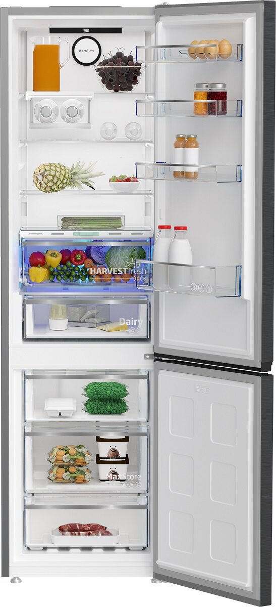 マーゴ　1204040 Lodówka BEKO B5RCNA405ZXBR 203.5cm Dark Inox No Frost HarvestFresh