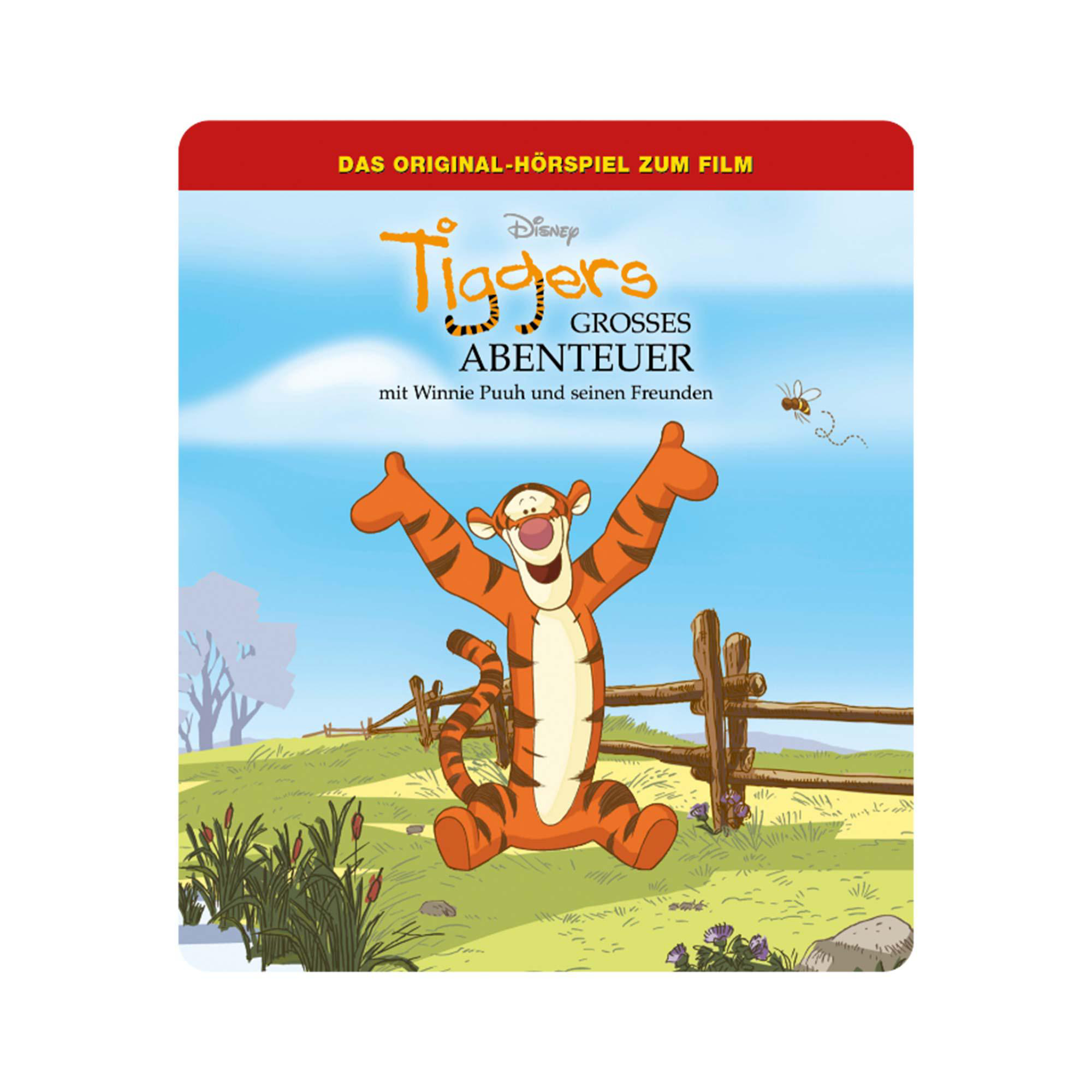 Ein Tigger-Cartoon auf einem CD-Cover. Tigger springt mit ausgestreckten Armen.