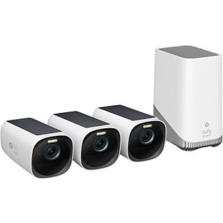 EUFY Beveiligingscamera Eufycam 3 4K - 3-stuks + Homebase 3 Wit (T88723W1)