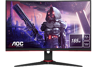 AOC C24G2AE/BK - Gaming Monitor, 24 ", Full-HD, 165 Hz, Schwarz/Rot