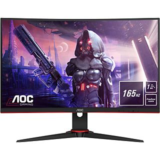 AOC C24G2AE/BK - Gaming monitor, 24 ", Full-HD, 165 Hz, Nero/Rosso
