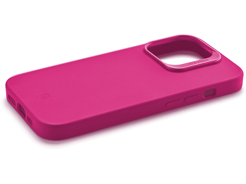 Cellular Line Sensation+ Full Cover, für Apple iPhone 15 Pro, Pink; Soft-Touch-Silikonhülle