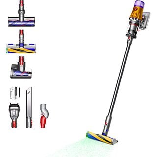 DYSON V12 Detect Slim Absolute - Aspirapolvere a batteria (Nickel Giallo satinato/Nickel lucido)