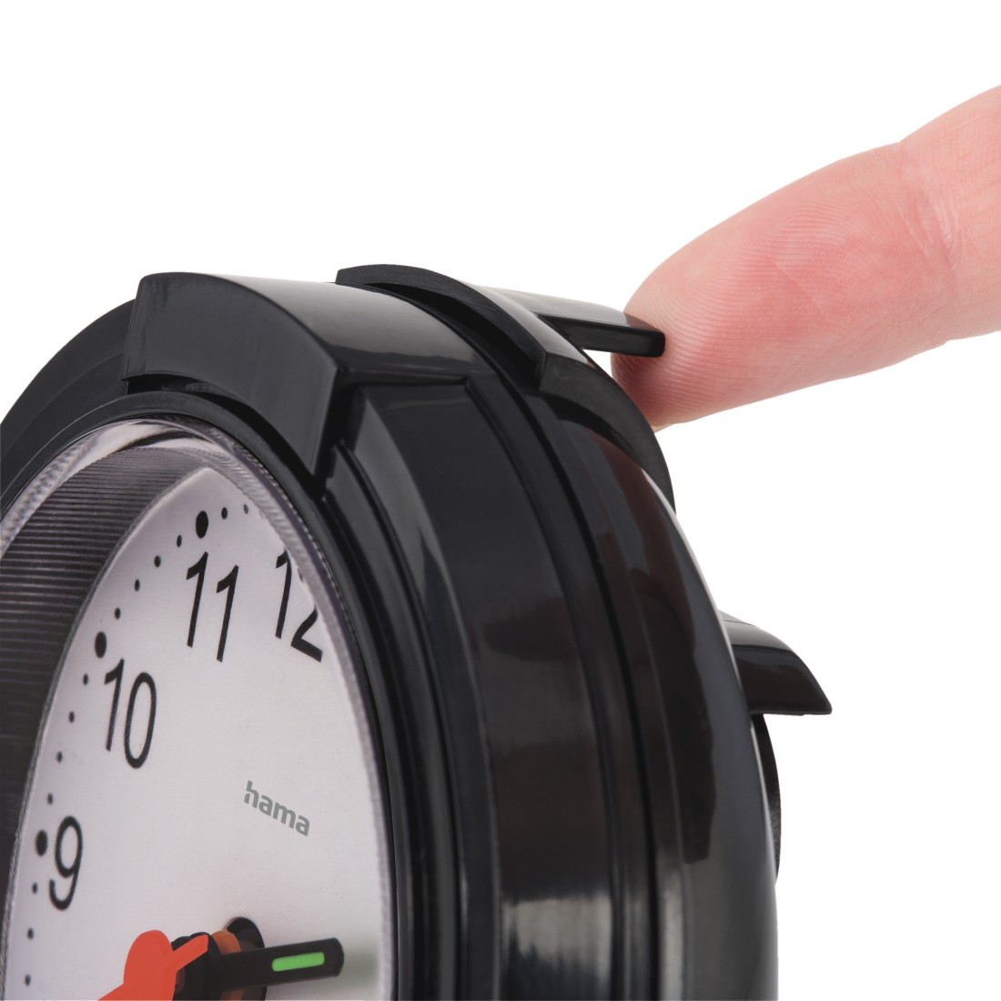 Reloj despertador Hama, Con indicador analógico de la hora y de
