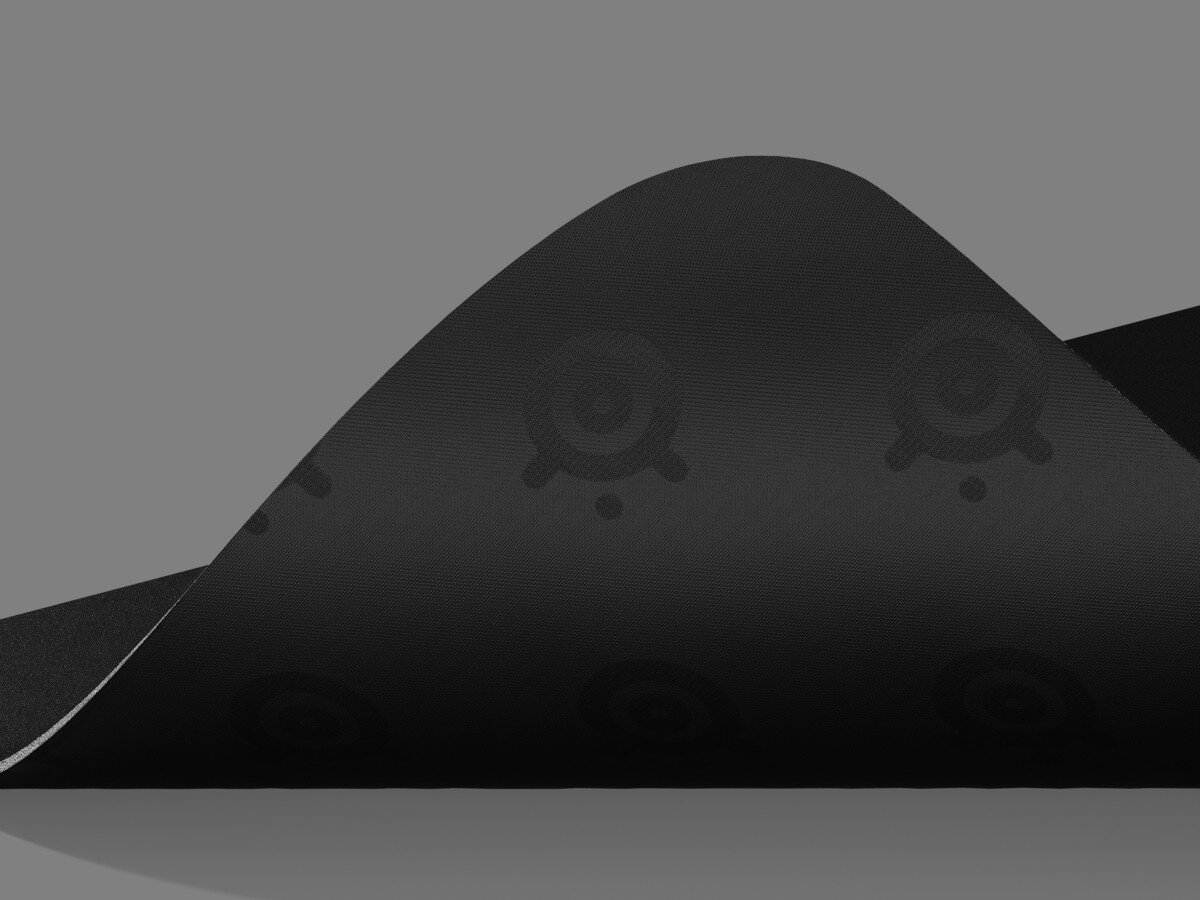 Czarne tło, które jest zakrzywione, z odbiciem.