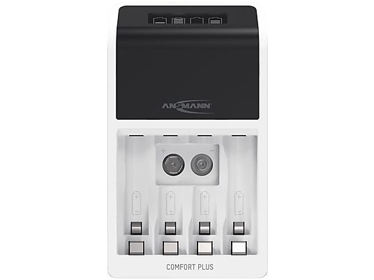 ANSMANN Comfort Plus - Chargeur de batterie (blanc/noir)