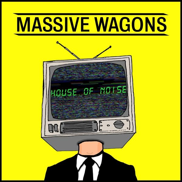 Egy rajzfilm egy férfiról, akinek TV a feje, a képernyőn a "HOUSE OF NOISE" felirat látható.