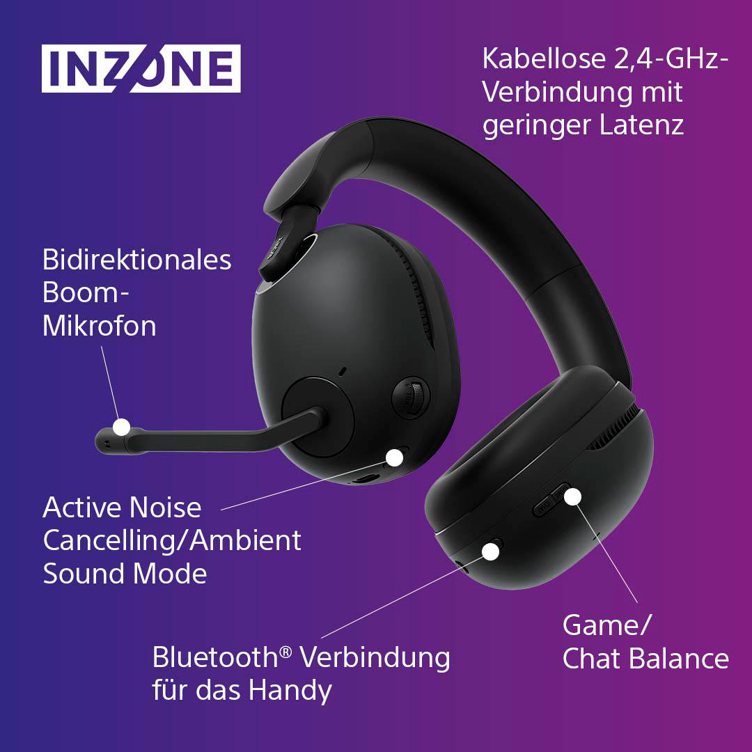 Gaming WH-G900N Bluetooth INZONE Schwarz Headset H9, Over-ear SONY