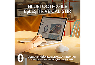 LOGITECH M240 Sessiz Kablosuz Mouse Beyaz_2