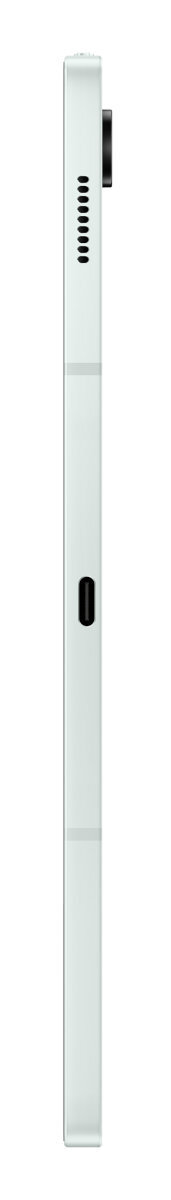 Widok z boku białego smartfona, prosty design, czyste linie.