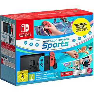 NINTENDO Switch Rood en Blauw - Switch Sports + 3 maanden Nintendo Online