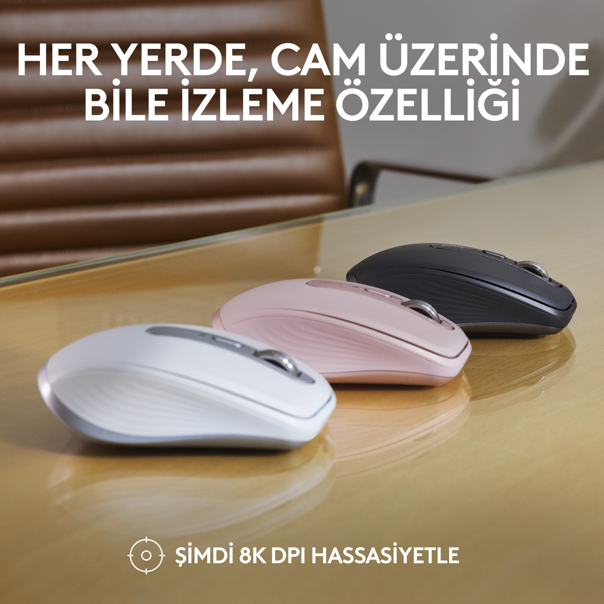 LOGITECH MX Anywhere 3S Sessiz Kompakt Kablosuz Performans Mouse