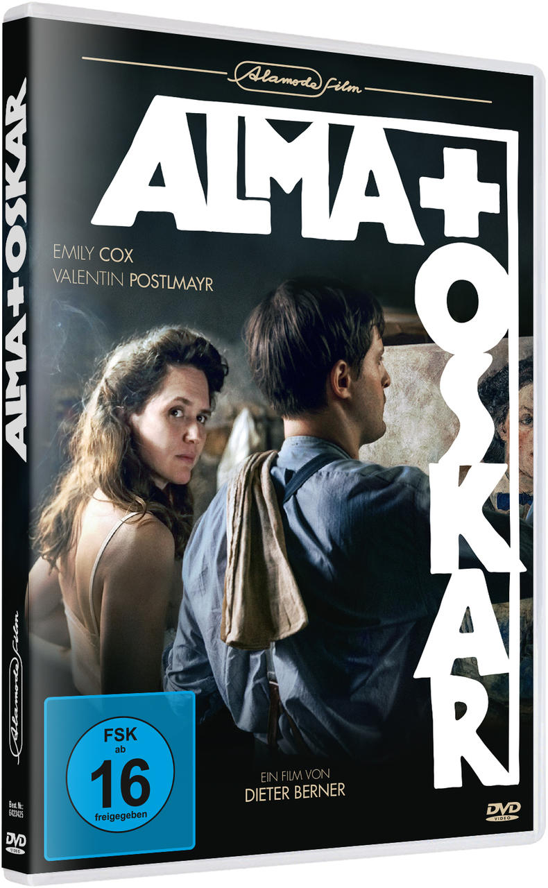 DVD-Cover des Films 'Alma + Oskar'. Das Cover zeigt zwei Personen und Text auf Deutsch.