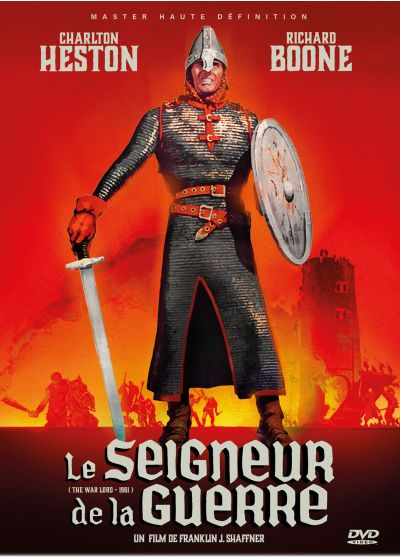 Affiche de film. Charlton Heston et Richard Boone en guerriers. Titre : Le Seigneur de la Guerre.