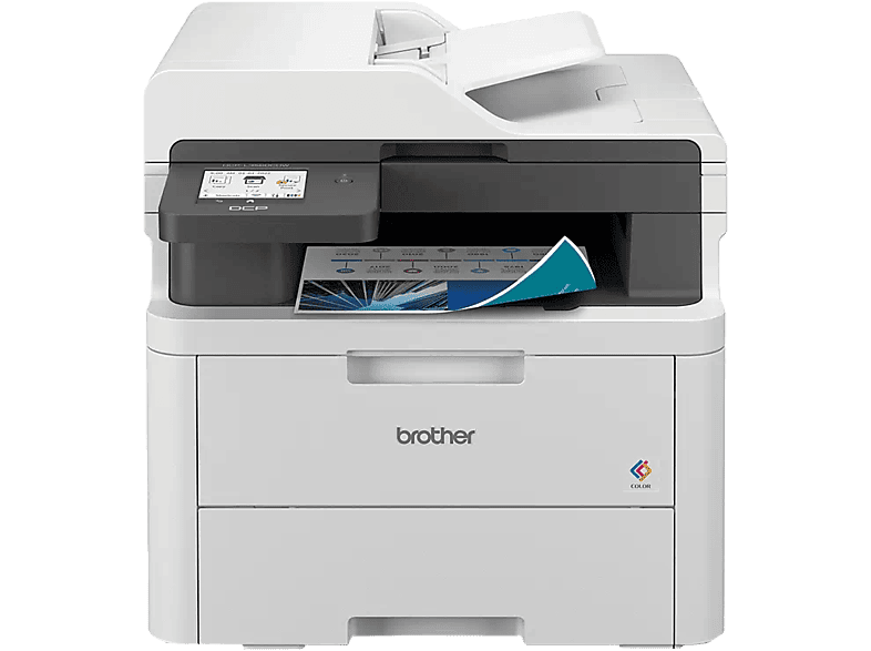 BROTHER DCP-L3560CDW LED-Farbdrucker, mit 8.8 cm LCD-FarbTouchscreen Display, Standardschacht 250 Blatt, Automatischer Vorlageneinzug (ADF) 50 Blatt