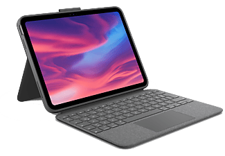 LOGITECH Combo Touch Dokunmatik Panelli iPad 10. Nesil ile Uyumlu 10.9" Klavyeli Tablet Kılıfı Türkçe Gri_0